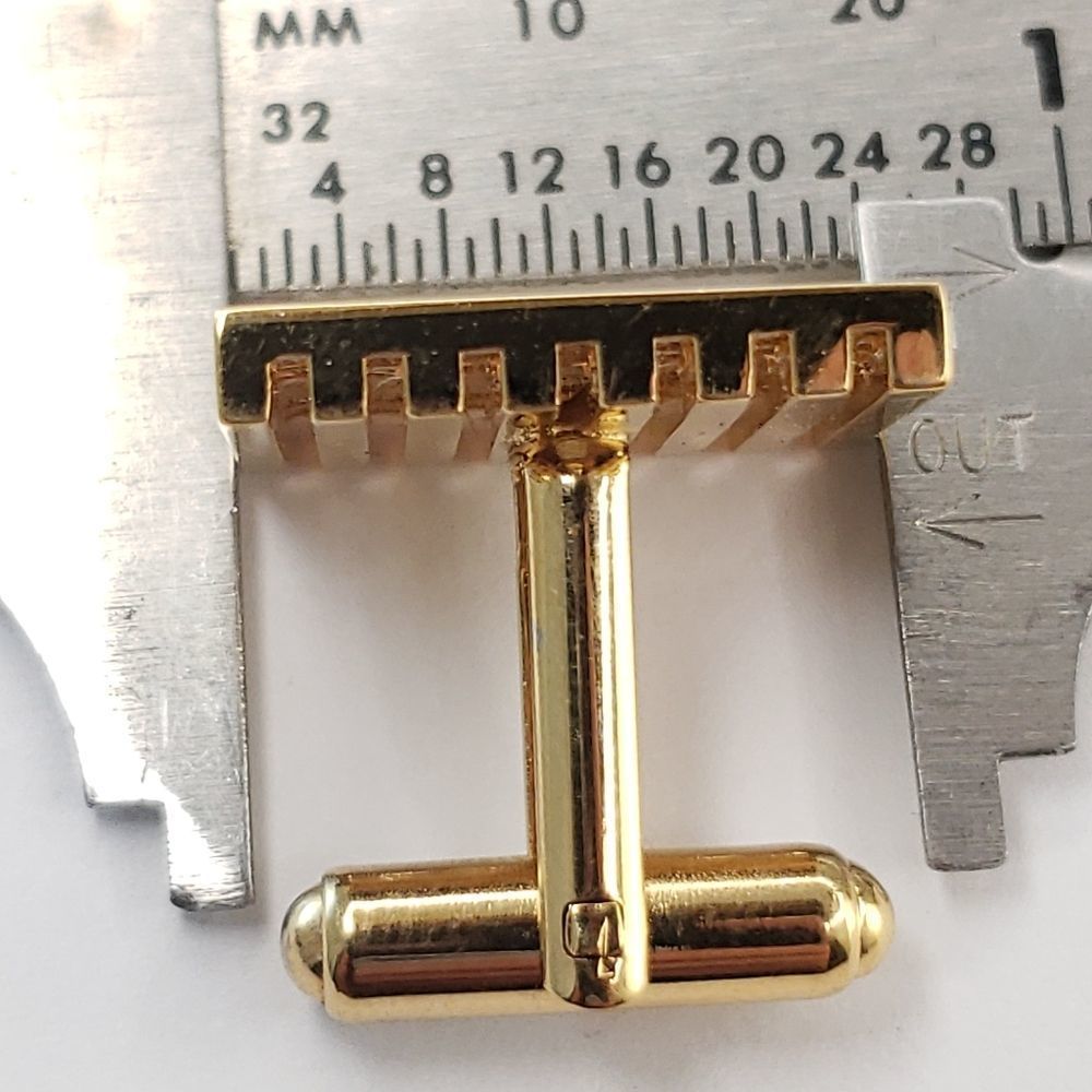 SENATOR Gold Cufflinks - Picture 2 of 12